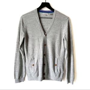 Ted Baker London Gray Button Front Cardigan